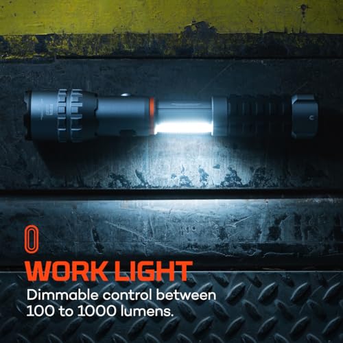 NEBO Slyde King 4K, 4000 Lumen LED Flashlight & 1000 Lumen Worklight-Gray - color: 4000 Lumens- Gray