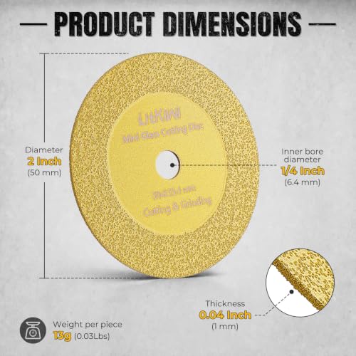 4Pcs 2 inch Diamond Cutting Wheels,Mounting Mandrel 3/8" Arbor Hole - size: 4 Pcs 2 inch Diamond Cutting Wheels