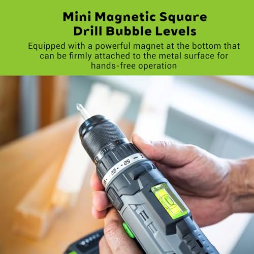 8 PCS Small Bubble Level Bullseye Spirit Level Mini Square Circular Measuring Leveling Tool for String Line for Camera Phonograph Turntable Tripod Frame Drill 1.57x0.59 in & 1.25x0.47in