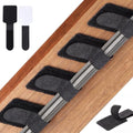 100 Pcs Cable Management Under Desk, Hook and Loop Cable Straps, Black - color: Black