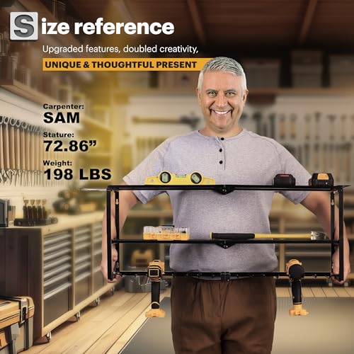 Spampur Power Tool Organizer Wall Mount, 15 Min Assembly, Maximum 150lb load - size: 3 Shelves 8 Slots