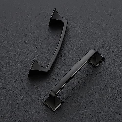 30 Pack Kitchen Cabinet Handles 3-3/4 Inch Hole Center Black Cabinet Pulls - color: Matte Black, size: 3-3/4 Inch Hole Centers