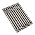10PCS 4"/100mm T30 Torx Head Screwdriver Bit Set, 1/4 Inch Hex Shank with Quick Release Slot,S2 Steel Magnetic Security Tamper Proof Star 6 Point Screw Driver Kit Tools - color: 100mm/4inch, size: T30