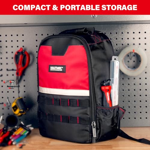 HAUTMEC 10-In-1 Multipurpose Hand Saw for Wood, Metal, Plastic & Drywall, Compact Hacksaw with Tool-Free Blade Change, Self-Locking Handle, Blade Storage Box & 10 Professional Saw Blades – HTHSH25032