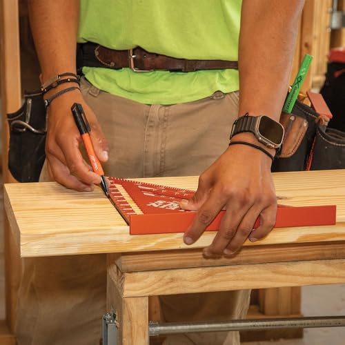 Klein Tools 93512SSQ Rafter Square, 12-Inch, Double Laser Etched Aluminum, Multi-Functional, Carpenter Measuring Layout Tool, Triangle Ruler for Woodworking - size: Rafter Square, 12-Inch