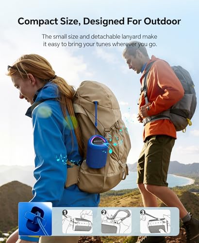 Portable Bluetooth Speaker Beach Essentials: IPX5 Waterproof for Outdoor - color: Blue