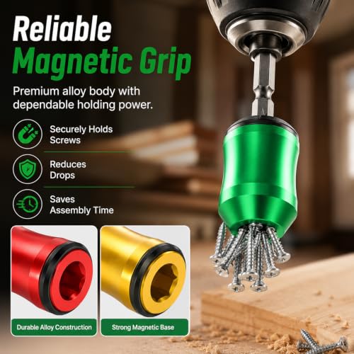 Magnetic Screw Holder 3 Pcs Magnetizer Demagnetizer Set For Drill Bits