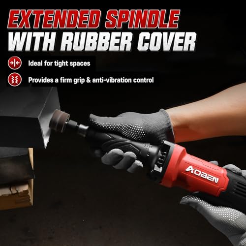 AOBEN Power Die Grinder 28,000 RPM Max, Electric Straight Grinder Tool 1/4" Collet, Power Motor Heavy-Duty for Metal Grinding, Polishing, Welding Repair & Rust Removal, Ergonomic Grip