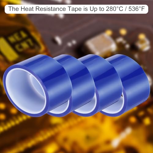 uxcell Blue Heat Tape, 1 Roll 100mmx33m 108ft High Temperature Heat Resistant Tape for Sublimation,Heat Vinyl Press,Heat Transfer, Circuit Board, No Residue - color: Blue, size: 100mmx33m