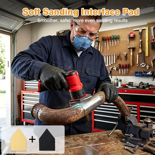 102PCS Detail Sander Sandpaper: Compatible with Milwaukee M12