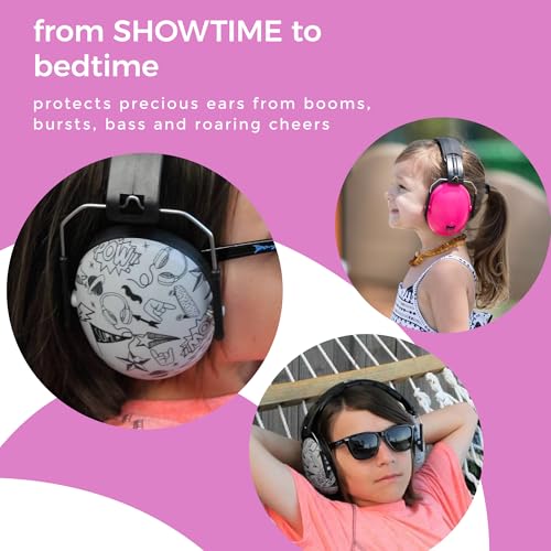 BANZ Kidz Earmuffs 2 Years & Older - Loud Noise Cancelling, Size Adjustable - color: Silver