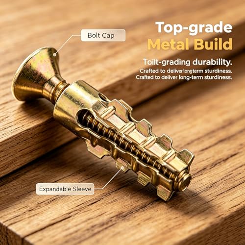 6×14mm Short Expansion Screw Set for Cabinet Hinge Repair & Stripped Thread Restoration, Secure Door Hinge Fastening, Fits 6mm Drill Holes in Wood, Tile, Stone(50)