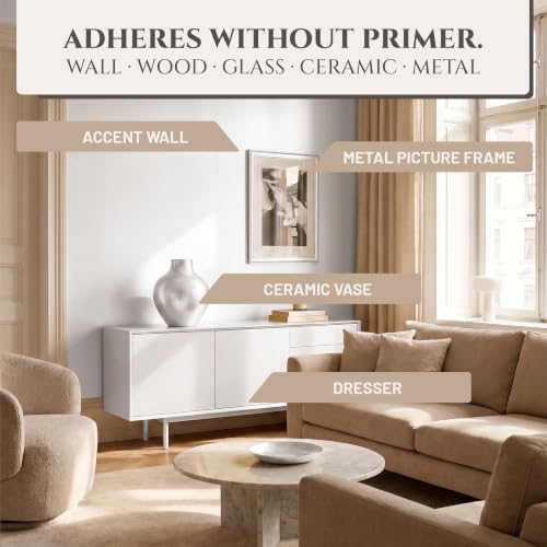 Metallic Wall Paint 67.62 fl oz - White - Stunning Metallic Shine for Stylish Interiors, Easy to Apply, Water-Based, Perfect for Creative Wall Designs & DIY Projects - color: White