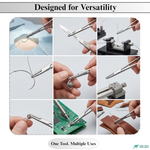 Mayo Hegar Needle Holder Driver with Cross Serrated Jaws Made of Stainless Steel Comes in Multi Position Locking Mechanism Clamping Pliers (10 Inch) - size: 10 Inch