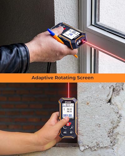 CIGMAN Dual Laser Measuring Tool, 393Ft Laser Measure for Home Improvement - color: Orange and Dark Blue