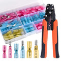 110Pcs Heat Shrink Bullet Wire Connectors Kit with Crimping Tool 22-10AWG Waterproof Bullet Connectors Heat Shrink Female&Male Connector for Automotive Boat Stereo Industrial Equipment