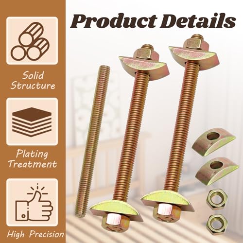 6 Sets Countertop Connector Bolts M8x100mm - size: M8x100mm