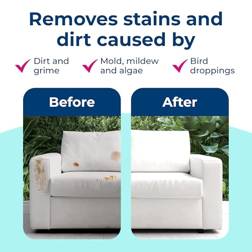 Carbona Oxy Powered Outdoor Cleaner with Built-In Brush (22 Fl Oz), Spot Cleaner for Outdoor Furniture, Rugs & Decks, 2-in-1 Sponge & Bristle Brush - size: 22 Fl Oz (Pack of 1)