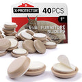 Chair Sliders X-PROTECTOR – Furniture Sliders 40 pcs Carpet Sliders 1” - size: 40 PCS 1", Self-Adhesive, For Carpet