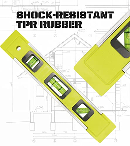 Level & Tool Magnetic Aluminum Reinforced Torpedo Level, 9", Green (1PCS) - style: 1PCS