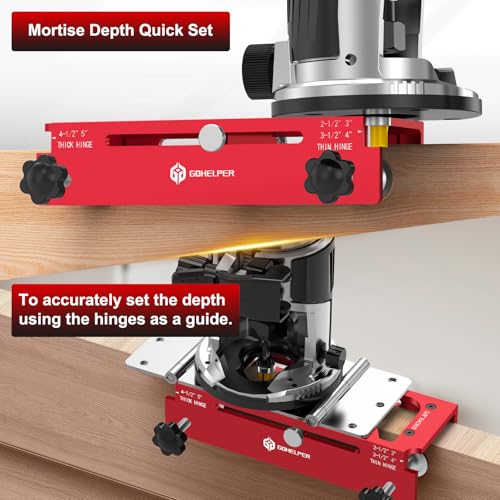 Door Hinge Jig, Door Hinge Template Kit for Router, Door Lock, Latch Kit - style: With Plastic Door Lock and Latch Kit