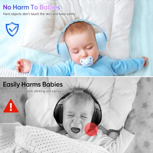Floriogra Baby Headphones for Noise - [Upgraded Friendly Version] Infant Ear Muffs Noise Protection - Toddler Noise Cancelling Headphones - Baby Ear Protection for 3 Months to 3 Years - color: Blue