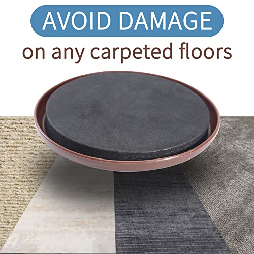 Furniture Sliders for Carpet, 8 PCS 5" Furniture Moving Pads - size: Brown