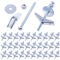 Swpeet 120Pcs 30 Set 1/4 Inch Toggle Bolts and Wing Nut Kit with Hex Nuts, Washers, Toggle Bolt Assortment Kit, Butterfly Toggle Anchors for Hanging Heavy Items on Drywall - size: 1/4 Inch