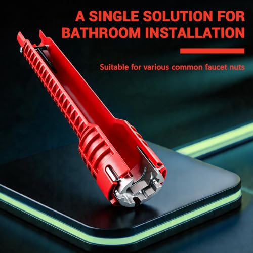 14-in-1 Multi-Functional Plumbers Wrench, Universal Faucet and Sink Installer Tool for Kitchen & Bathroom, Tight Spaces Tub Drain Removal, 4 in 1 Water Pipe Wrenchv