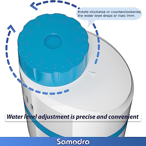 SAMODRA Silent Toilet Fill Valve, Adjustable Water Level, High Performance Flush Valve Replacement Kit, Anti-Siphon, Water-Saving, Easy Install in Minutes