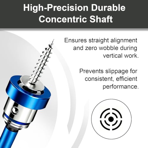 6pcs Drywall Screw Setter Set, 1/4" Hex Adjustable Depth Positioning Bits with Magnetic Bit Holder Extension Bar, Magnetic Positioning Screwdriver Bits, for Sheetrock and Plasterboard Screws (Blue) - color: Blue
