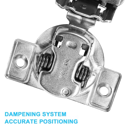 1-1/4 Inch Overlay Soft Close Cabinet Hinges, 6 Pack Slow Soft Close Hinges for Kitchen Cabinets Satin Nickel Hidden Self Closing Kitchen Cabinet Hinges for Cupboard - size: 1-1/4 inch Overlay