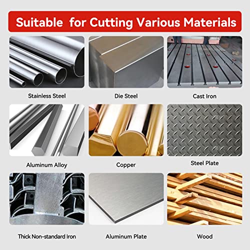 10Pcs (16-54mm) TCT Carbide Hole Saw Kit for Hard Metals. Includes 2 Titanium, 1 Stepped Pilot Drill Bit, and 2 Hex Keys. Ideal for Stainless Steel, Iron, Aluminum, Alloys, and Other Metals - size: 10 in 1(16-54mm)