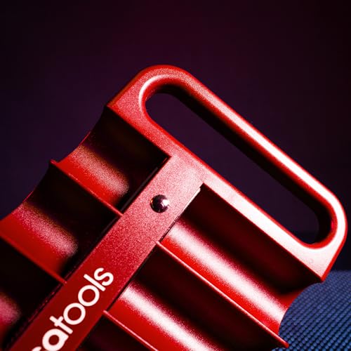 Olsa Tools Magnetic Portable Socket Organizer Tray - 1/2-Inch Drive - Red Holder for Deep & Shallow Sockets - Fits up to 1-3/16" SAE or 30mm Metric - Quality Product for Professionals - Part 1077 - color: Red, size: 1/2-Inch Drive