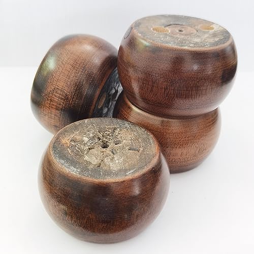 2 Inch Wood Sofa Furniture Legs Round Walnut Bun Feet 2 Inch Tall Legs Replacement for Sofa/Couch/Ottoman/Loveseat/Cabinet with Screw Set of 4 (Diameter: 2.7inch, Walnut) (Pack of 2) - color: Walnut, size: Diameter: 2.7inch (Pack of 2)
