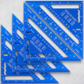 4 Pcs Aluminum Rafter Square Set Alloy Metal Carpenter Triangle Ruler Measuring Layout Tool for Woodworking Carpentry DIY Projects Imperial (7 Inch) - size: 7 Inch