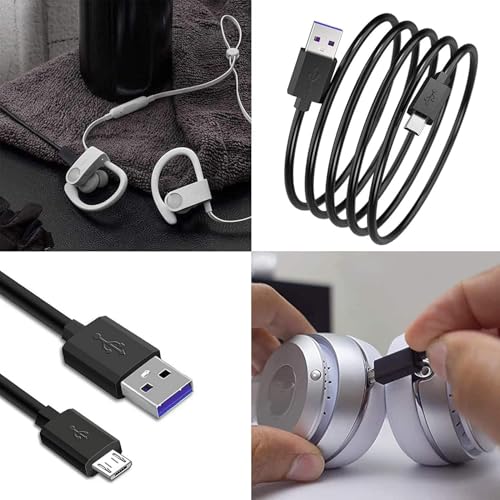 Speakers Charging Cable Charger Cord [Micro 5-ft] for Bose Jbl Beats Sony Anker Wireless Bluetooth Speakers Headphone Headset Earphone, and More