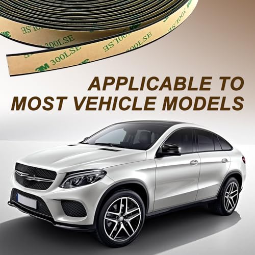 16.5FT/5M Car Windshield Seal Strip & Sunroof Rubber Seal, Universal Automotive Weather Stripping Seal Strip for Car Front Rear Windshield, Sunroof, Windows, Sliding Doors Edge Trim Molding Protection