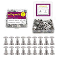 50 Sets M5*5 304 Stainless Steel Chicago Screw Kit Leather Rivets Screw Rivets Chicago Screw Buttons DIY Leather Trim - color: 304 stainless steel, size: M5*5mm