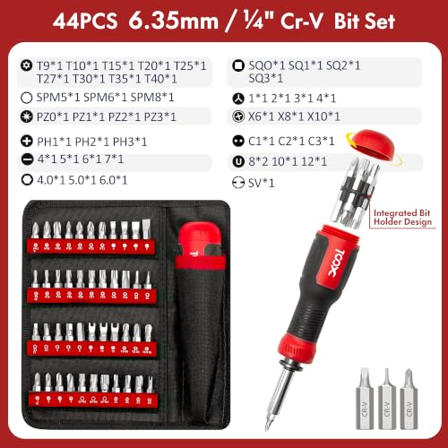 XOOL 200 in 1 Precision Screwdriver Set, Electronics Repair Tool Magnetic Driver Kit with 164 Bits for Phone, MacBook, Computer, Laptop, PC, Tablet, PS4, Xbox, Nintendo, Game Console - color: Red