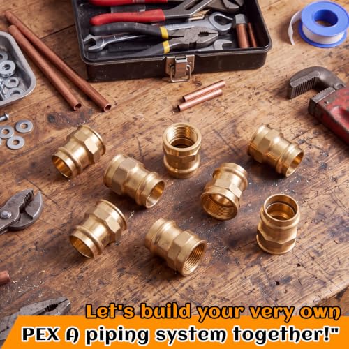 16 Pack 1" Press x 1" Fip Brass Press Fittings - color: Fip, size: 1 Inch