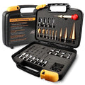 34Pcs Woodworking Drill Bit Set, Countersink Bits, Plug Cutters, Drill Stop