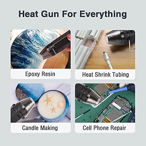 LDK Electric Soldering Iron Kit & Dual Temp Mini Heat Gun - color: Black & Soldering Iron