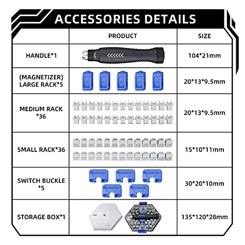 JAKEMY Precision Screwdriver Set: Building-block Screwdriver for Men, 25 in 1 Repair Tool Kit for Laptop, Computer, Macbook, iPhone, Watch, Eyeglasses - color: 8185a - 25 in 1