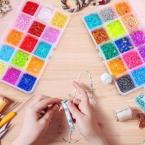 Opret Bead Organizer 15 Grids 8 Pack for Crafts - color: 8 pcs, transparent