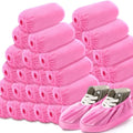 Vabean 1000 Pcs Disposable Shoe Covers Non Slip Dust Proof Boot Cover, Pink - color: Pink