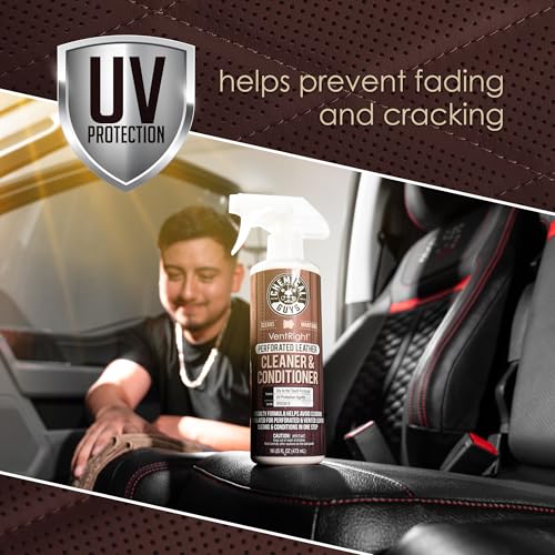 Chemical Guys, VentRight Leather Cleaner & Conditioner, Vented Seats, 16 Fl Oz (Pack of 12) - size: 16 Fl Oz (Pack of 12)