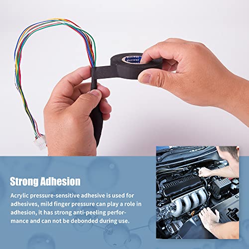 Wire Harness Tape, Automotive Cloth Electrical Tape | 3/4" x 50 FT, Chemical Fiber Cloth, High Temp, Wiring Harness Loom, Auto Electrical Wrap, Protection, Insulation, 1 Piece