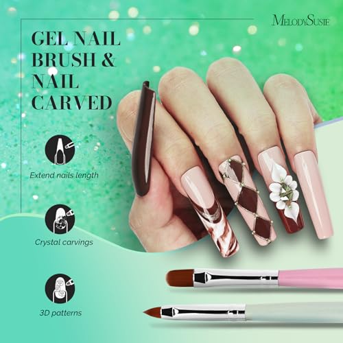 MelodySusie Nail Art Brushes Set, 6pcs Nail Art Design Pen Painting Tools - color: Color, size: 6