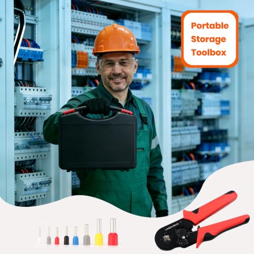 AWG 23-7 Ferrule Crimping Tool Kit with 1800PCS Connectors